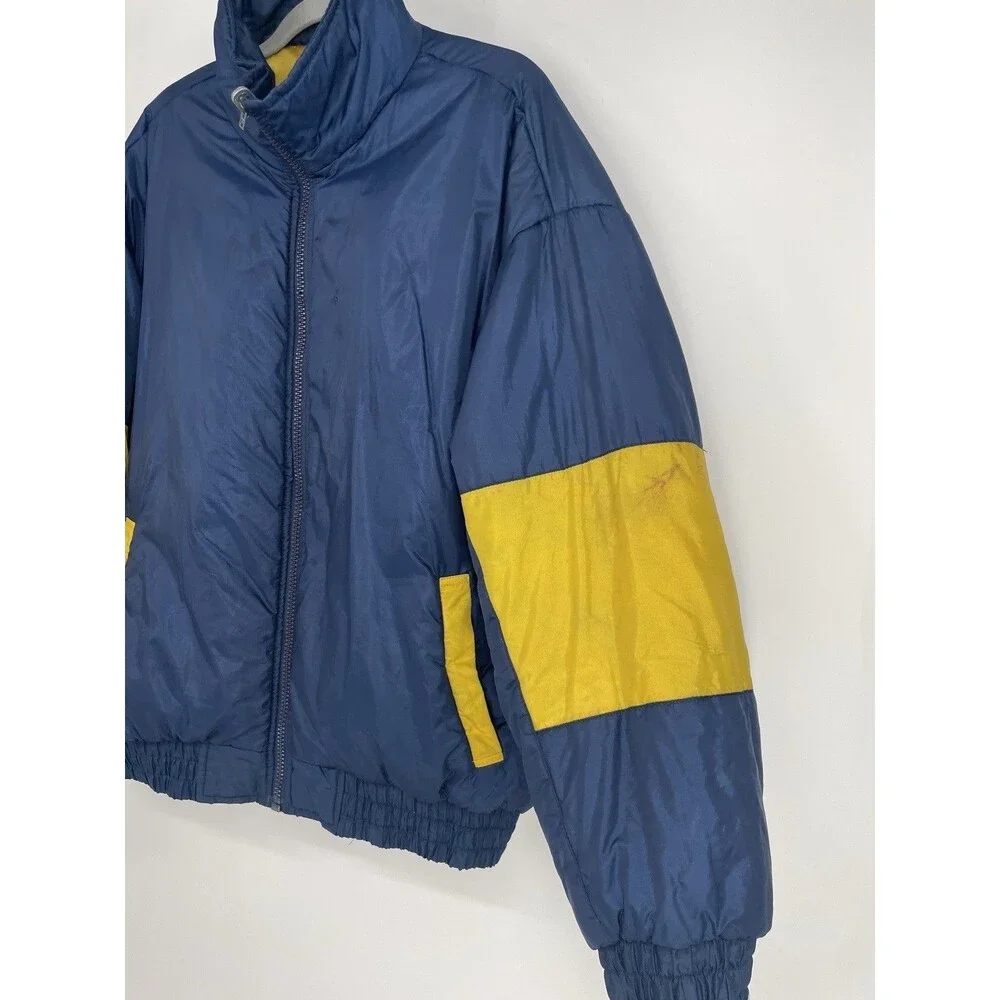 Vintage Pro Player Michigan Wolverines Reversible Puffer Jacket XL USA
